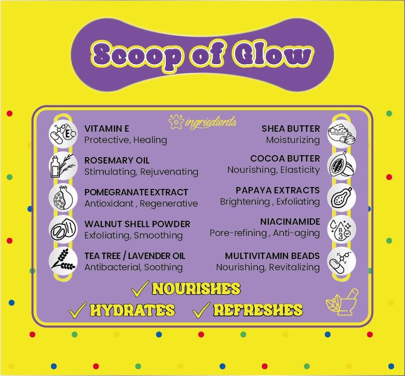 Scoop of Glow – For Acne & Strawberry Legs