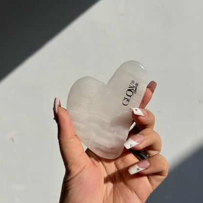 Rose Quartz Stone - Gua Sha Facial Tool